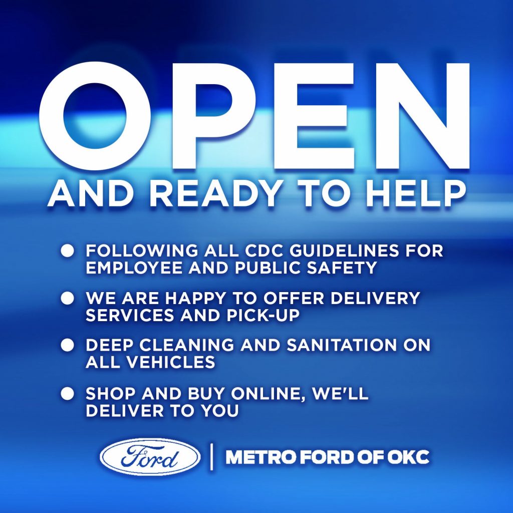 We Are Open COVID message