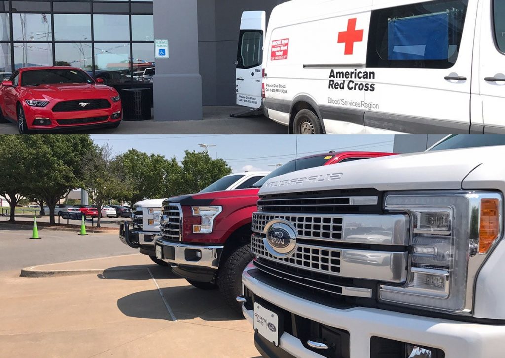 Picture of Red Cross as Metro Ford OKC June 2017 blood drive