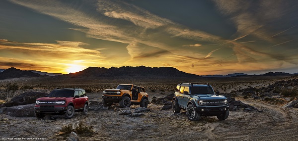 2021 Ford Bronco at Sunset