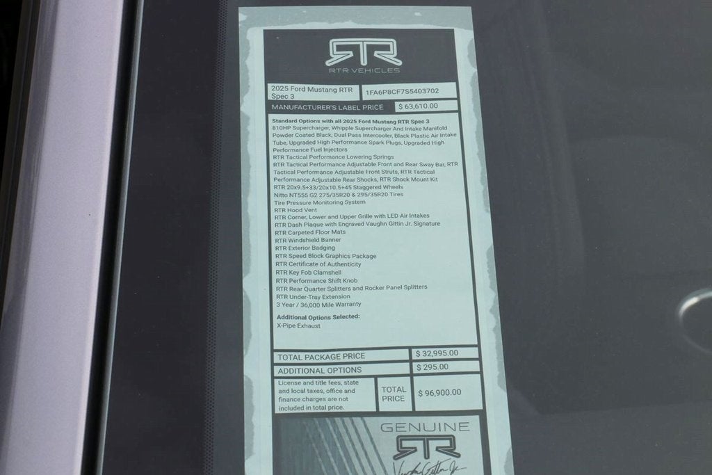 2025 Ford Mustang GT Premium RTR SPEC 3