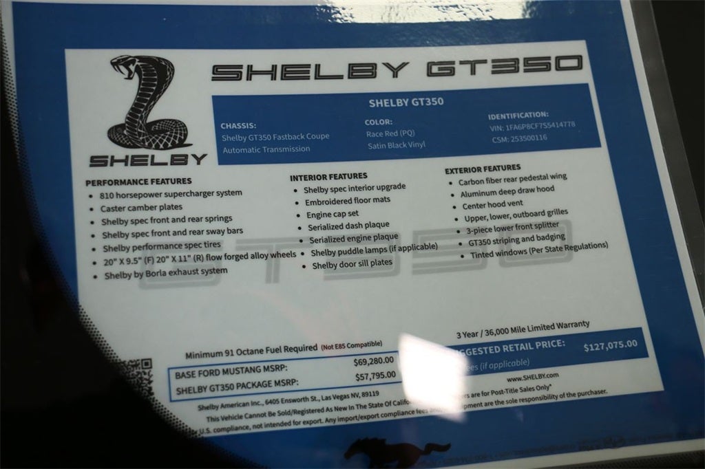2025 Ford Mustang SHELBY GT350