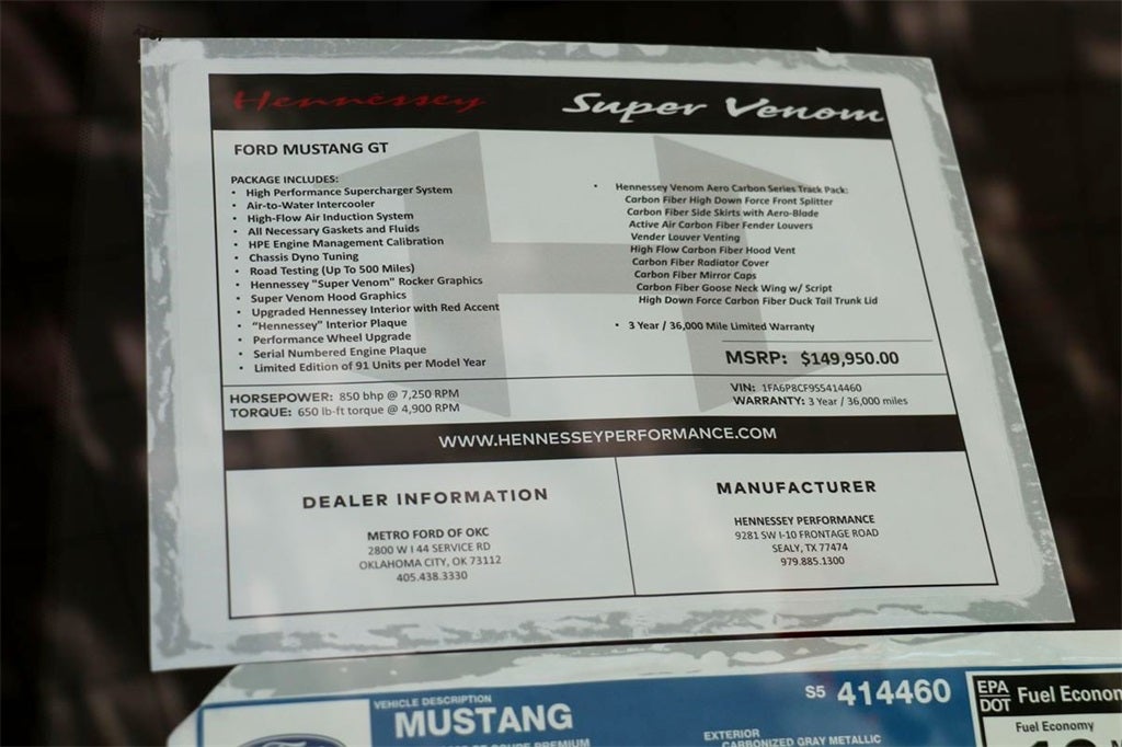 2025 Ford Mustang GT Premium Hennessey Super Venom