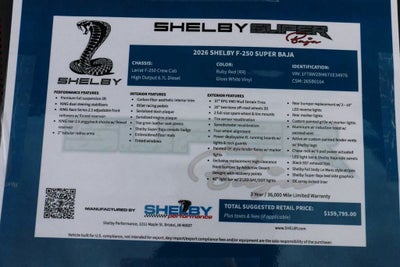 2026 Ford F-250SD Lariat SHELBY BAJA