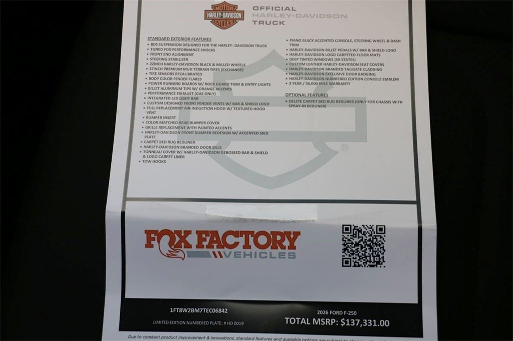 2026 Ford F-250SD Lariat HARLEY DAVIDSON