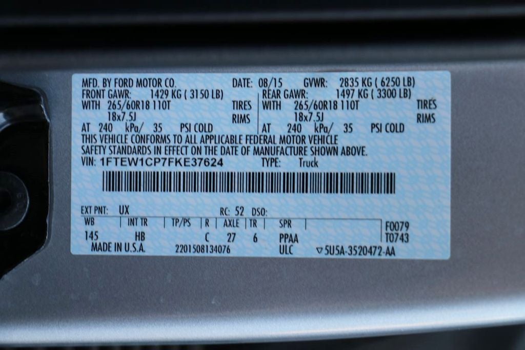 2015 Ford F-150 Lariat