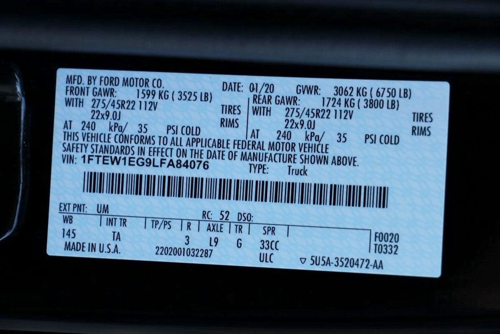 2020 Ford F-150 Limited