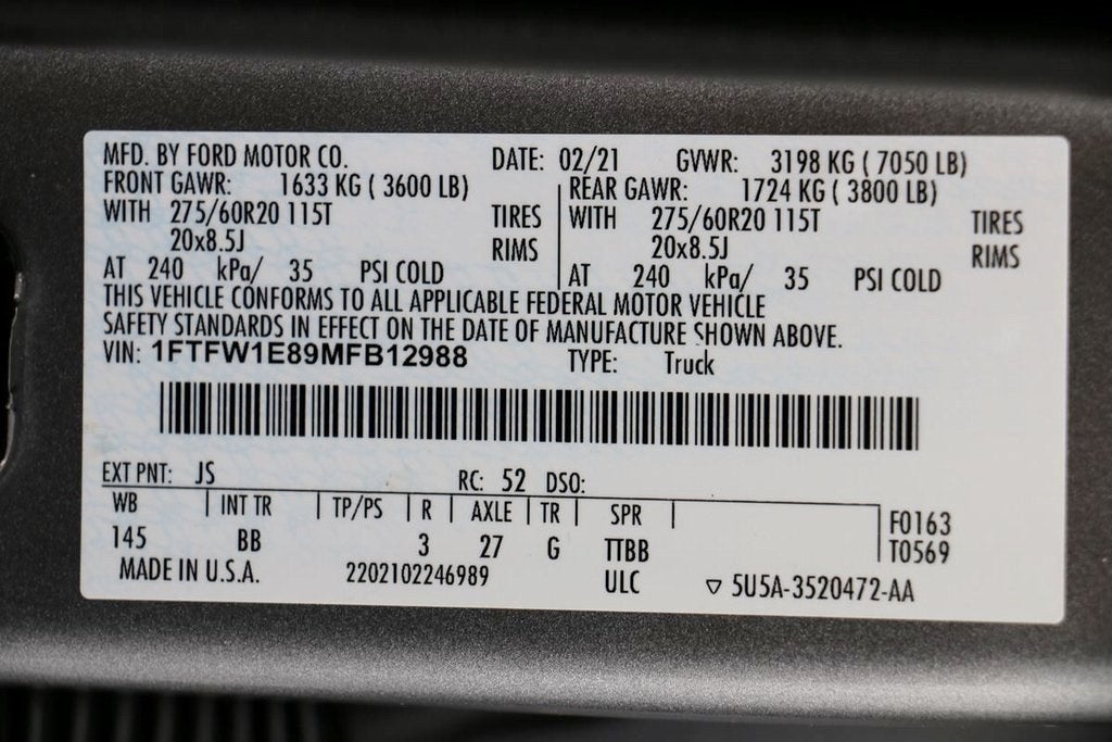 2021 Ford F-150 Platinum