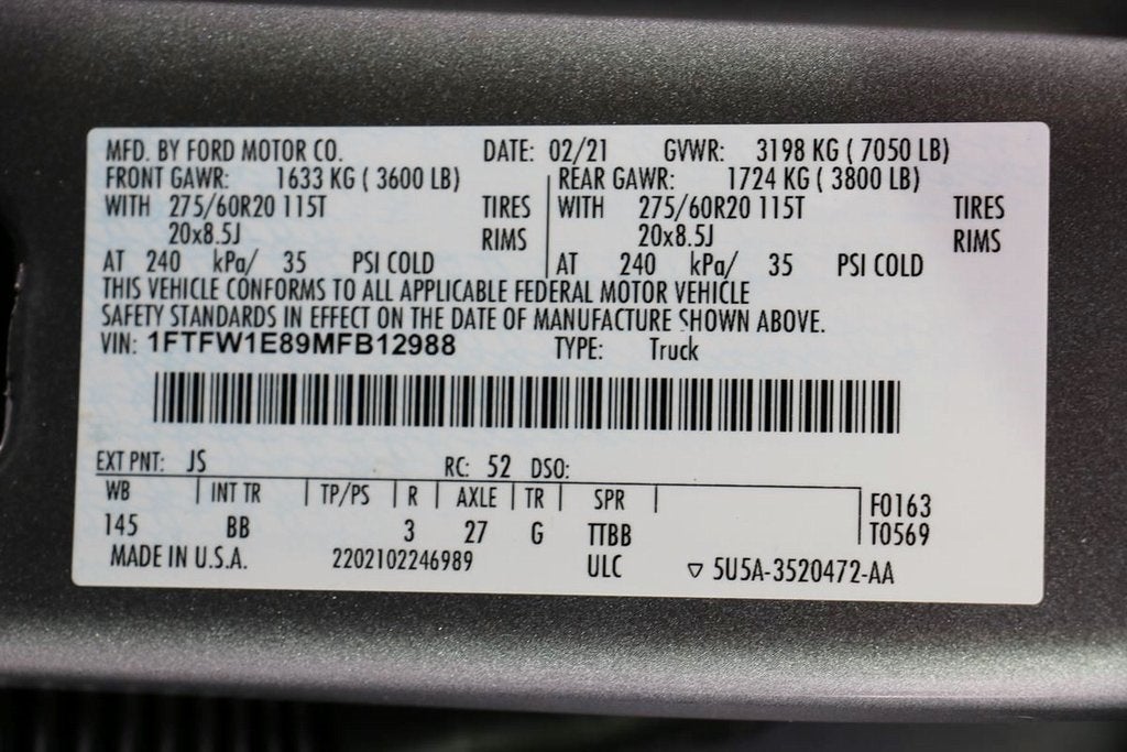 2021 Ford F-150 Platinum