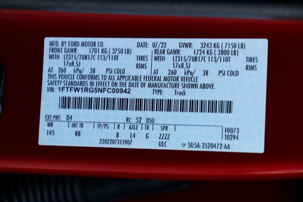 2022 Ford F-150 Raptor