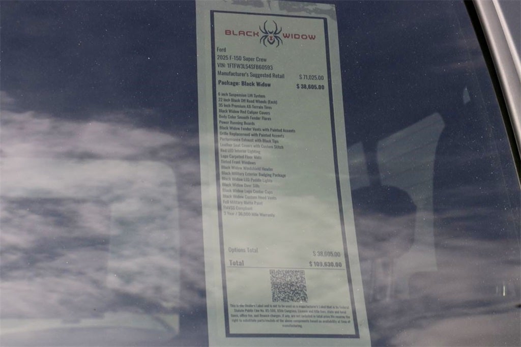 2025 Ford F-150 XLT BLACK WIDOW