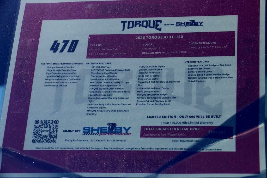 2026 Ford F-150 Lariat TORQUE BY SHELBY