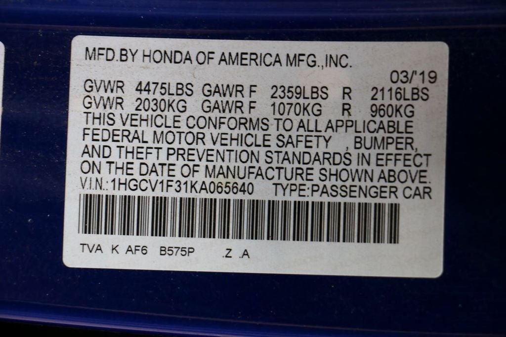 2019 Honda Accord Sport
